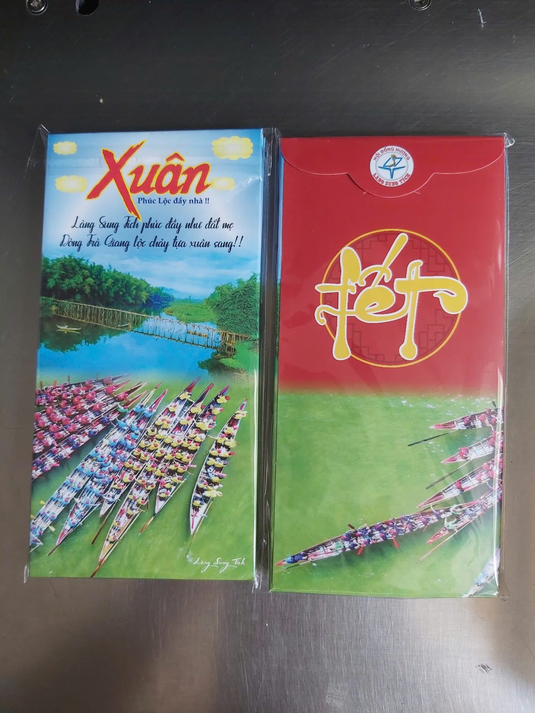 Bao lì xì Làng Sung Tích đua thuyền