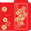 Bao lì xì tết - Cá chép vàng phú quý đồng tiền xu