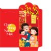 Bao lì xì tết - Gia đình chúc mừng năm mới bé sơ sinh