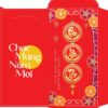 Bao lì xì tết - Phúc Lộc Thọ hoa cúc vàng
