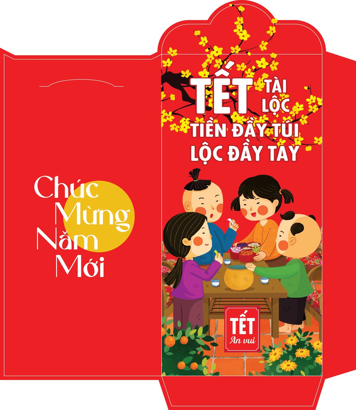 Bao lì xì tết - Tài lộc tiền đầy túi lộc đầy tay
