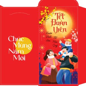 Bao lì xì tết - Tết đoàn viên xuân vinh hoa phú quý