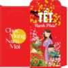 Bao lì xì tết - Tết hạnh phúc mẹ con đi chợ hoa mai