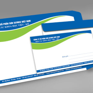 Bao thư A4 in logo nền xanh dương xanh lá 12430