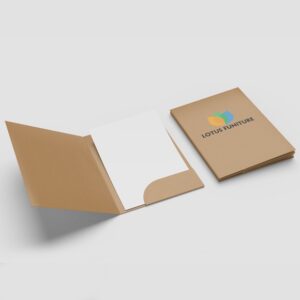 Bìa kẹp hồ sơ giấy kraft 1 ngăn in logo công ty 12441