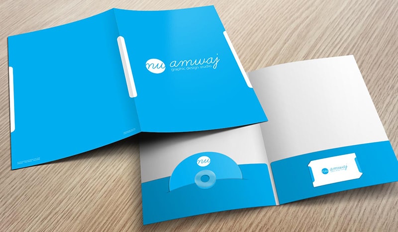 Bìa kẹp hồ sơ xanh nhạt có khe CD và khe thẻ name card 12446