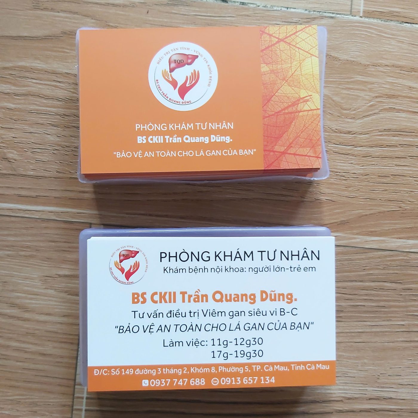 Card visit phòng khám BS Trần Quang Dũng