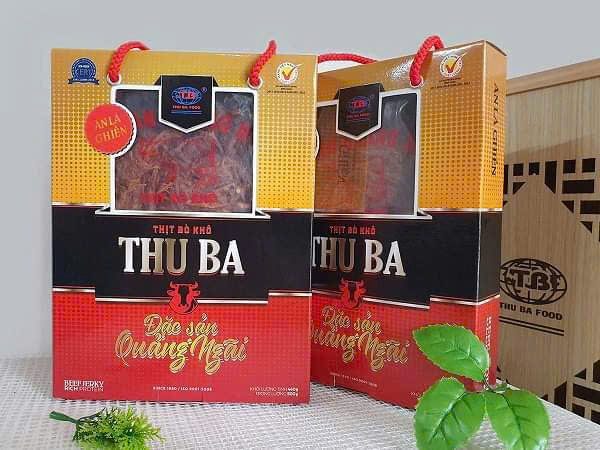Hộp giấy thịt bò khô Thu Ba Quảng Ngãi