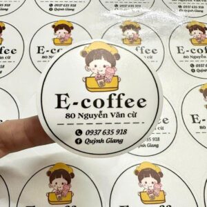 Tem tròn E-coffee Nguyễn Văn Cừ