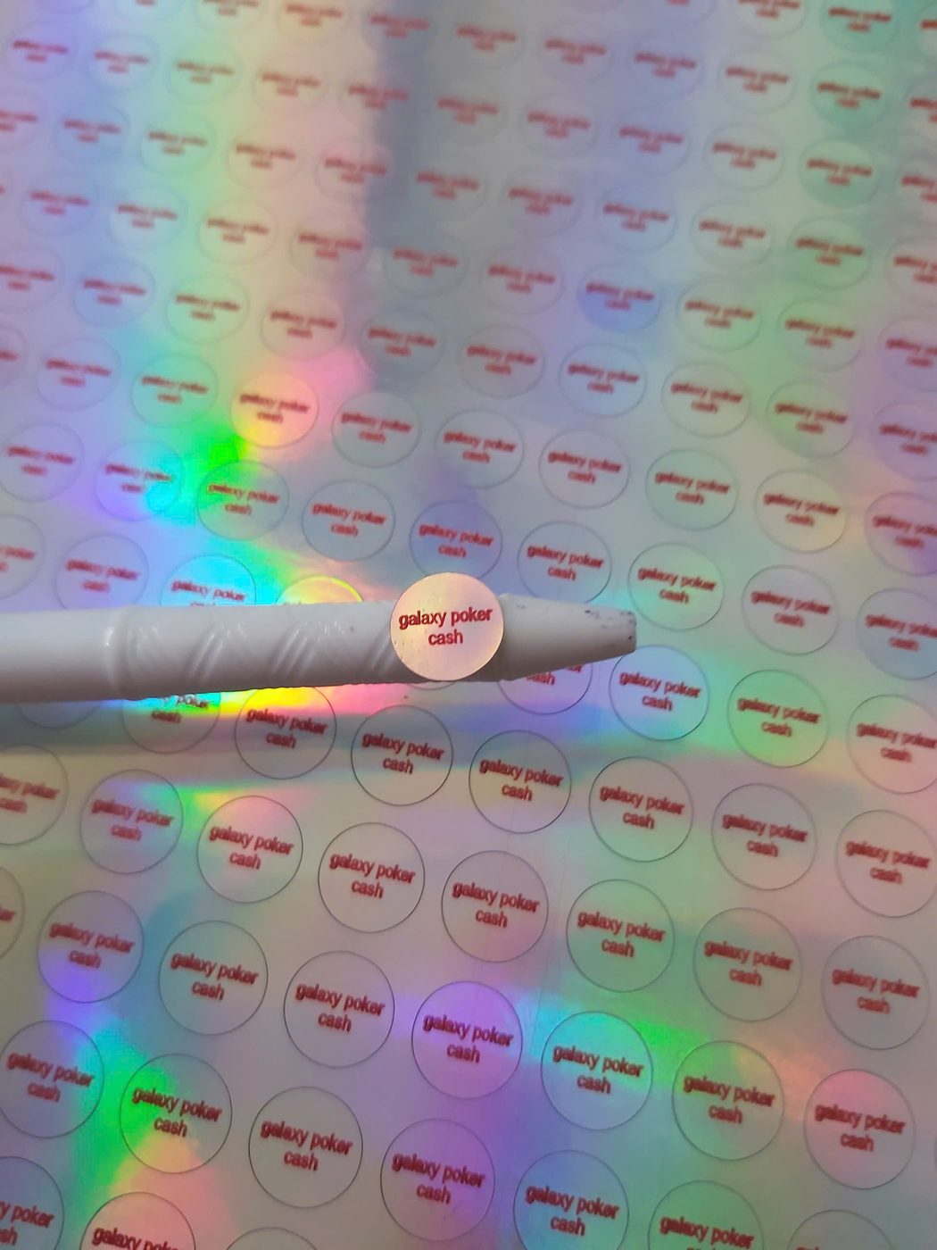 Tem tròn hologram Galaxy Poker Cash