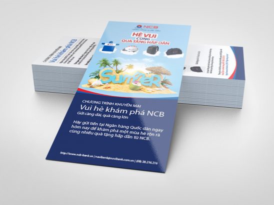 Tờ rơi nhỏ khuyến mãi ngân hàng mùa hè 12455