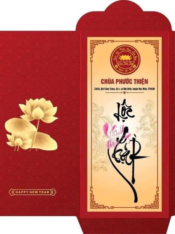 Bao lì xì Chùa Phước Thiện chữ Lộc