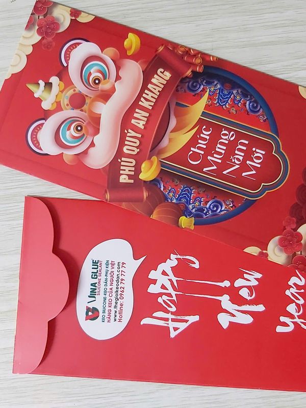 Bao lì xì Vina Glue múa lân