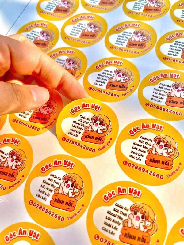 Tem tròn Góc Ăn Vặt Kính Mời