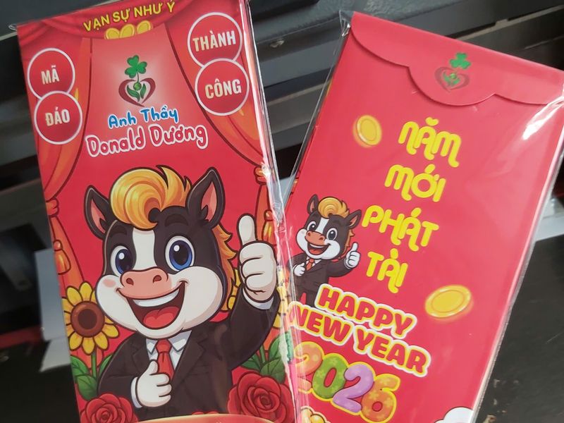 Bao lì xì Tết 2026 hình ngựa